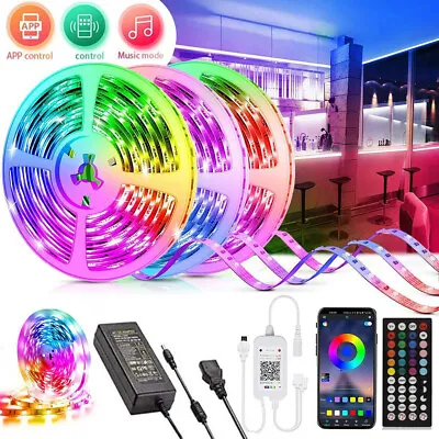 Battery Powered 5050 3528 RGB LED Strip Light Flexible Waterproof Remote Control • $8.95