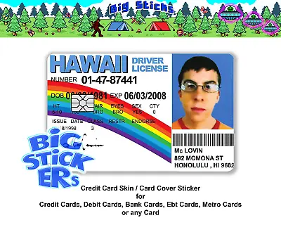 Super Bad Mc Lovin Credit Card SMART Sticker Skin Wrap Card Sticker Decal • $6.78