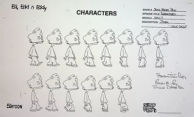 Ed Edd N Eddy 1999 Production Studio Model Cel Drawing Copy Hanna-Barbera #RB • $9.99