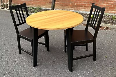 Ikea Gamlared Round Dining Table And Two Ikea Black Stefan Chairs • £50