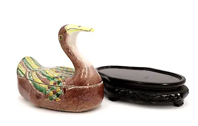 Antique Late Qing Dynasty Chinese Porcelain Duck Tureen/Lidded Box • $650