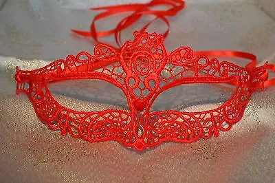 Red Lace Masquerade Mask New Year's 2022 Party Masquerade Balls & Events • £9.99