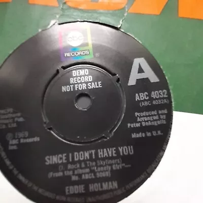 Eddie Holman - Don't Stop Now / Since I Don't Have You   ABC Records Promo Ex • £6.99