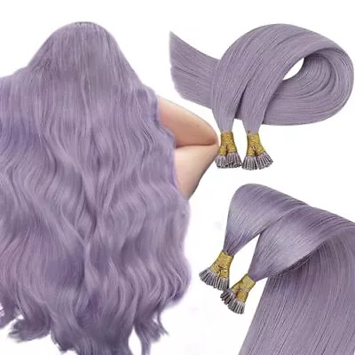 Sunny Itip Hair Extensions Colored I Tip Hair Extensions 18 Inch 1-Itip-#Purple • $80.74
