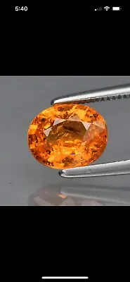 1.34ct 7x5.8mm Oval Natural Mandarin Orange Spessartite Garnet Tanzania • $50