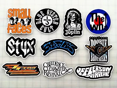 Classic Rock Vinyl Sticker Lot (10 Stickers) SET 2 Metal Roll Vintage Hard Punk • $12.99