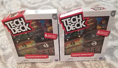 🔥💀Tech Deck ZERO Skateboards Sk8shop Bonus Packs X 2 / Beautiful !! 💀🔥 • $47.95