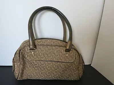 Victor Hugo Leather Goods Signature Purse Handbag Brown Gold Footed • $44