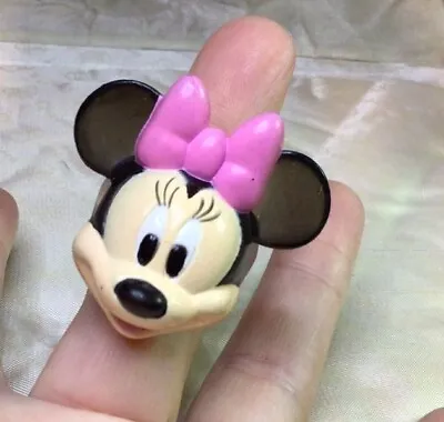 VINTAGE JEWELLERY Adorable Celluloid Minnie Mouse Ring By ‘Tomy’ • £12.50