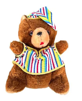 Vintage 1950s Plush Bedtime Teddy Bear Commonweath Toys Carnival Christmas Rare • $94.95