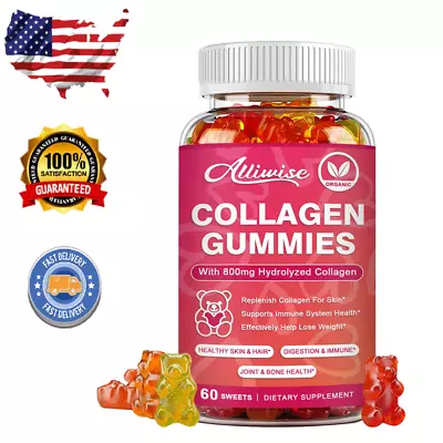 Collagen Vitamin Gummies With BiotinZinc For Hair Skin Nails Immune Support • $11.29