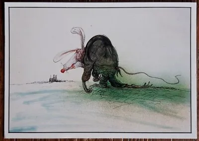Art Postcard 1982 - QUASIMODO MOUSE RALPH STEADMAN Illustration • £3