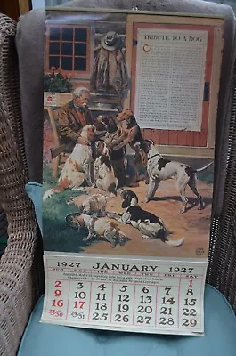 1927 Remington Firearms Advertising Calendar Reproduction New Rolled • $24