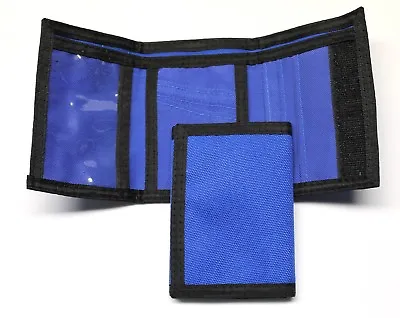 $8.99 • Buy Nylon Trifold Credit Card Wallet With ID Window - Royal Blue