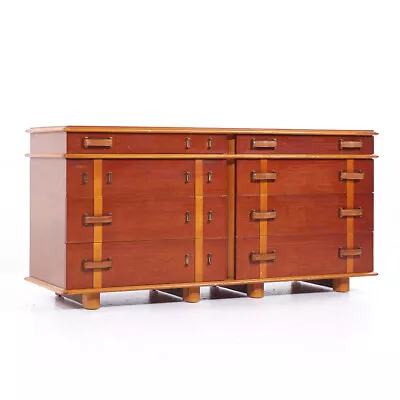 Paul Frankl For Johnson MCM Leather Birch And Maple Station Wagon Dresser • $15447