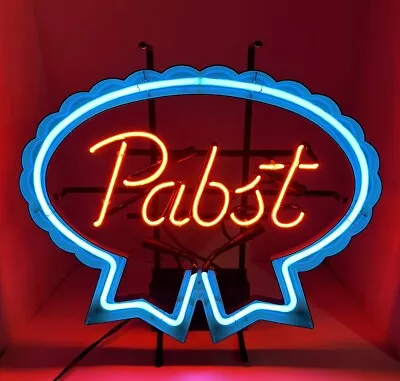 Vintage Pabst Beer Clamshell Neon Sign Window Display EverBrite 1994 EXCELLENT • $349.99