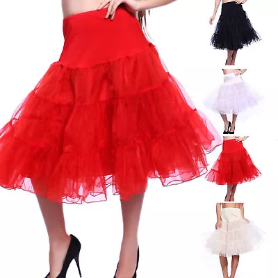 27  Retro Underskirt 50s Swing Vintage Petticoat Rockabilly Tutu Fancy Net Skirt • £12.99