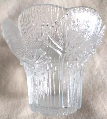 Lasisepat Mantsala Finland Art Glass Cow Parsley Candleholder Pertti Kallionen • £14.99