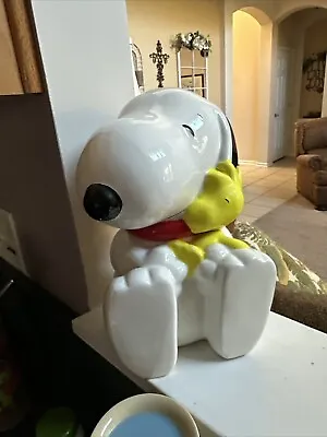 Cookie Jar Peanuts Snoopy & Woodstock Ceramic (See Pictures) • $28