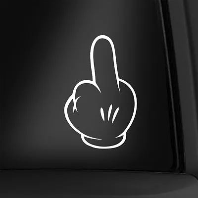 Mickey Mouse Middle Finger 6 Inch Vinyl Decal Bird Sticker Multiple Colors Avail • $3.99