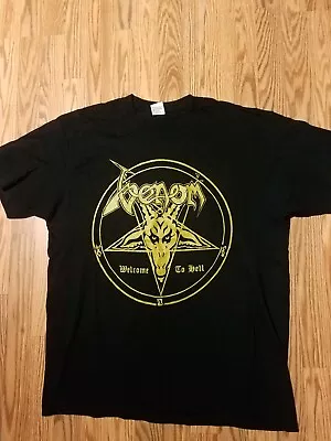 Venom Welcome To Hell Black Metal Pentagram Anvil Mens XL Shirt Fast Shipping  • $125