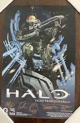 Halo: Tales From Slipspace Poster. 6 Signatures! Good Condition! SIGNED 11 X17  • $49.99
