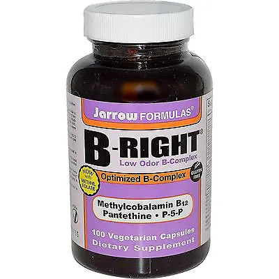 Jarrow Formulas B-Right - 100 Vcaps - Optimized Vitamin B-Complex - Low Odour • £34.99