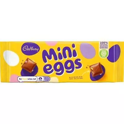 NEW Cadbury Mini Eggs Milk Chocolate Bar Limited Edition Easter 110g BB 31/07 • £4.99