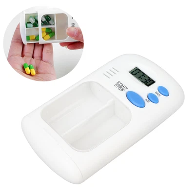 £8.78 • Buy Smart Pill Dispenser Portable Automatic 2 Grids Pill Organizer With Alarm GSA