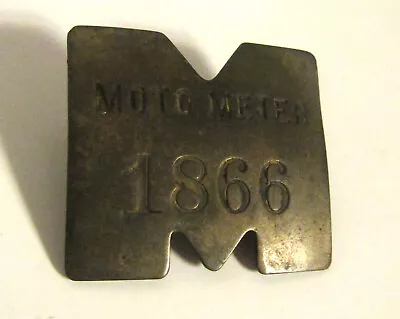 Rare Moto Meter Brass Employee Badge Motometer Pin 1920s 1930s Toledo Ohio VTG • $49.99