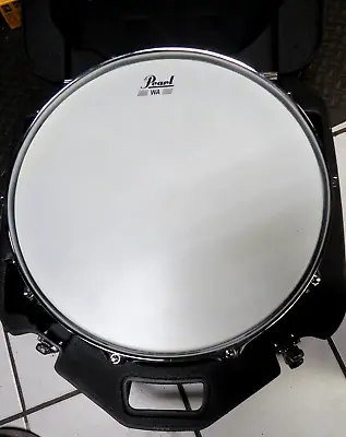 Pearl 14  X 6  Steel Shell Snare Drum With Stand Cover & Hard Carrying Case • $150