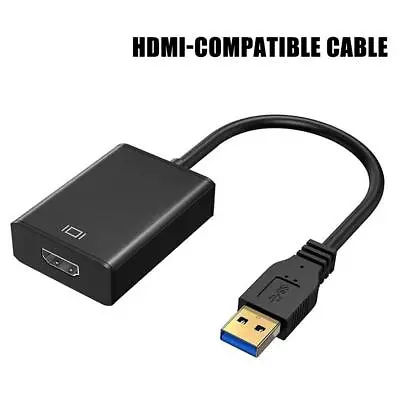 HD 1080P USB 3.0 To HDMI Video Cable Adapter For PC Laptop HDTV LCD TV Conver A • £2.55