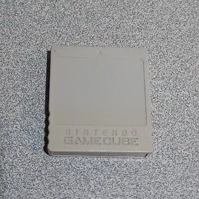 Nintendo Gamecube Official OEM Genuine Memory Card DOL-008 Gray Tested 59 BLocks • $12.95