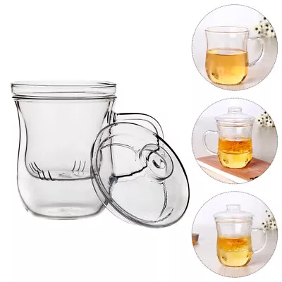 Glass Tea Mug With Infuser And Strainer - Steep Loose Leaf Or Blooming Tea • $17.99