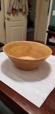 PO - Home Bamboo Bowl Size 4 3/4  X 12  Wooden Bowl - Excellent Condition • $23.49