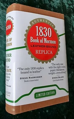 1830 Book Of Mormon ONLY LEATHER MOST AUTHENTIC REPLICA Facsimile - STRATFORD! • $40.95