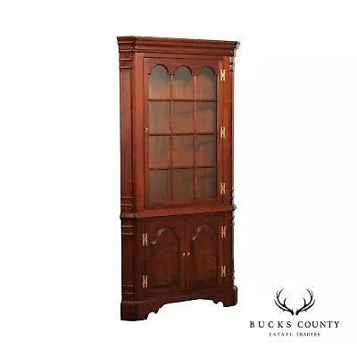 Councill Chippendale Style Mahogany Corner Cabinet • $1795