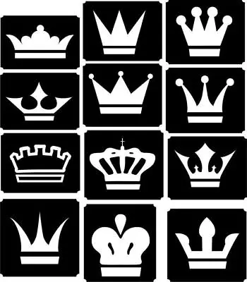 £2.49 • Buy 12x Crowns Top Up Glitter Tattoo Kit Face Painting Airbrush (reusable)