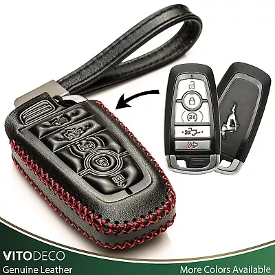 Vitodeco 5-Button Leather Key Fob Case For 2023 Ford Mustang2024 Mustang Mach-E • $15.99