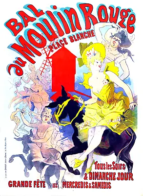 Bal Au Moulin Rouge Ball Jules Chéret Women France Advertising Poster Art Print • $28.99