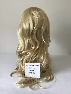 Stranded Hannah Half Head Virtu Synthetic Wavy Clip In Hairpiece Extension New • £4.99