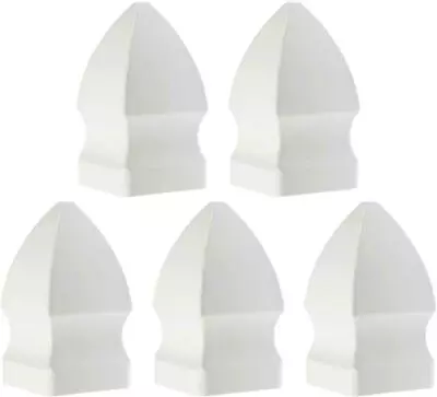 5 PIECES 1 1/2  Vinyl PICKET FENCE POST CAP POINTED Gothic New Orleans Style 1.5 • $16.99