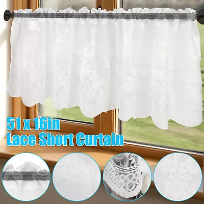 $9.48 • Buy Heavy Floral Lace Home Kitchen Room Short Window Curtain 16  X 51  Valance Gift