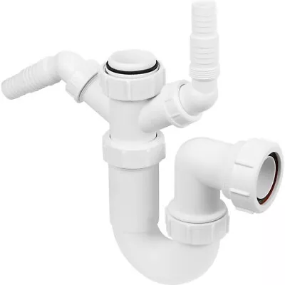 McAlpine WM11 - 1½” P Sink Trap With Twin 135° Domestic Appliance Nozzle - BNIP • £10.49