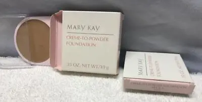 Lot Of (2) .35 Oz  MARY KAY Cream-to-Powder FOUNDATION - BEIGE 4 - 3107  NOS • $32