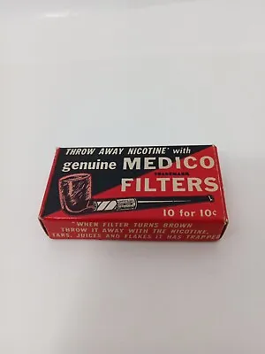 Vintage Medico Tobacco Pipe Filters Box With 7 Filters USA Great Deal • $19
