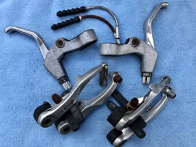 $24.83 • Buy RADIUS/C-STAR SILVER BICYCLE V-BRAKE  Cmplt Set Front/Rear With Levers Noodles