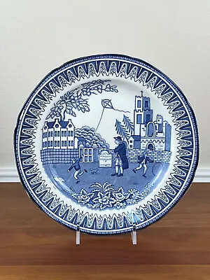 Mottahedeh Winterthur England BENJAMIN FRANKLIN Blue Transferware 8 ½” Plate • $39.99