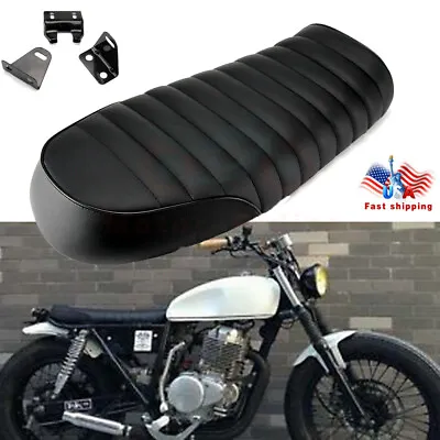 Motorcycle Vintage Cafe Racer Flat Brat Custom Seat For Honda Suzuki Yamaha US • $36.61