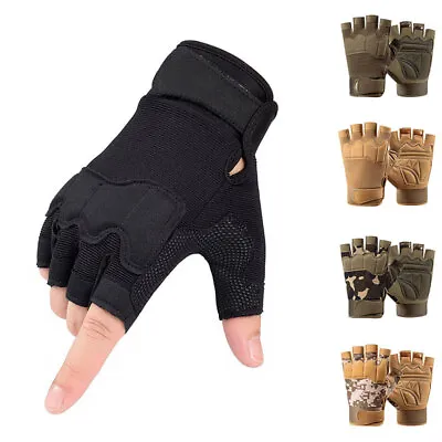 Half Finger Bike Motocycle Cycling Gloves Men Tactical Gloves Touch Screen Daily • $7.39